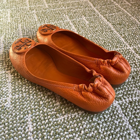 Tory Burch Orange Ballet Flats Size 6.5 - Picture 5 of 12